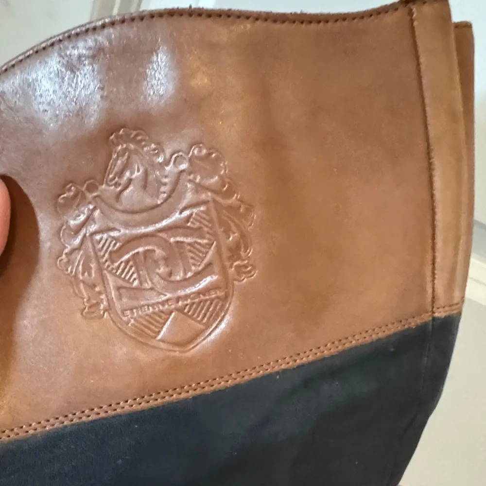 Black and Brown Leather Riding Boots